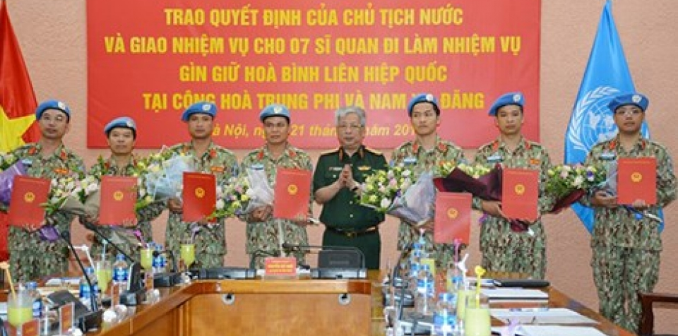 Việt Nam cử thêm 7 sĩ quan làm nhiệm vụ gìn giữ hòa bình LHQ