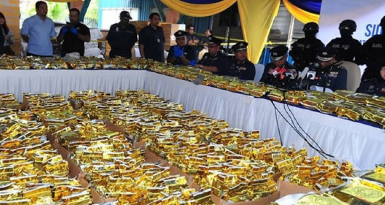 Malaysia tịch thu gần 1,2 tấn ma túy đá