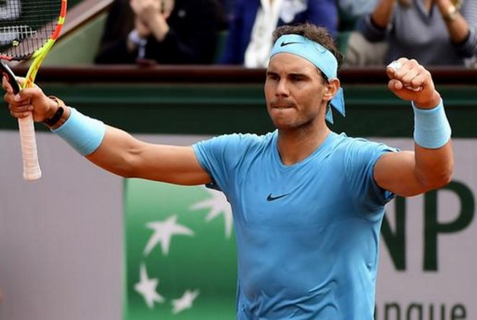 rafael nadal va maria sharapova thang tien tai roland garros 2018