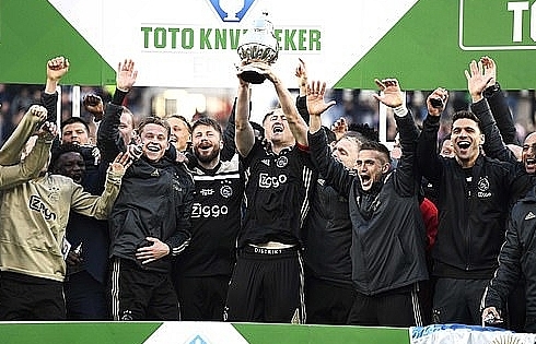 Ajax Amsterdam vô địch Cúp Quốc gia Hà Lan bằng mưa bàn thắng