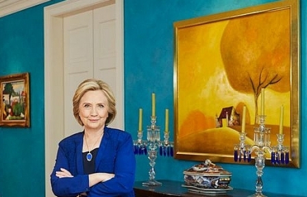 Bức tranh Việt Nam được treo trong "chốn thiên đường" của gia đình Hillary Clinton