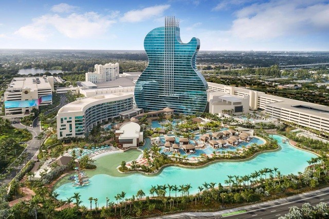 Khám phá khách sạn hình chiếc đàn guitar, nơi tổ chức Hoa hậu Hoàn vũ