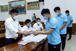 Hình ảnh các tuyển thủ Việt Nam tham gia bầu cử tại VFF