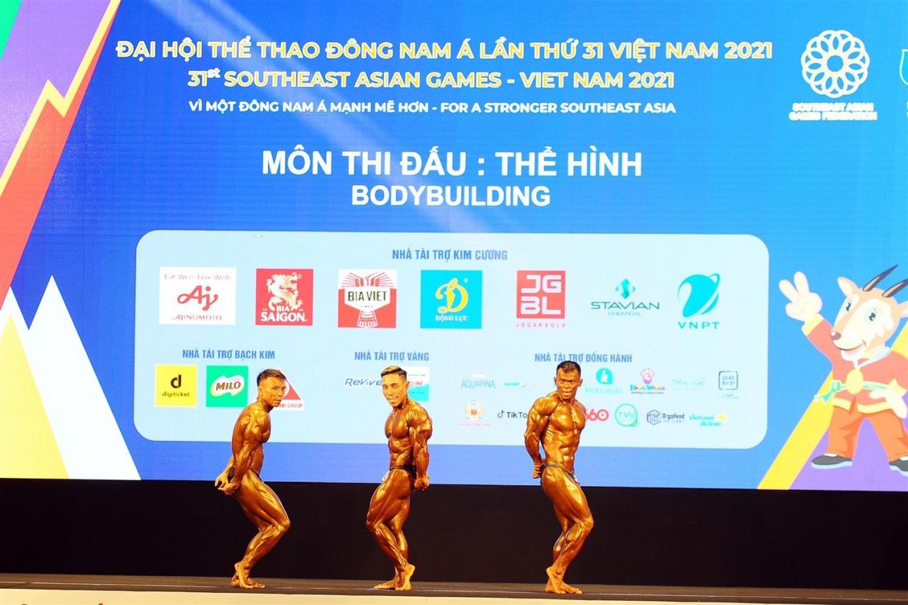 SEA Games 31: Thể hình Việt Nam giành 2 HCV ở hạng cân 55kg, 65kg và 1 HCB ở hạng cân 60kg