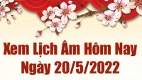 Lịch âm 20/5, âm lịch hôm nay Thứ Sáu ngày 20/5/2022 tốt hay xấu? Lịch vạn niên 20/5/2022