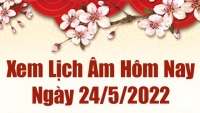 Lịch âm 24/5, âm lịch hôm nay Thứ Ba ngày 24/5/2022 tốt hay xấu? Lịch vạn niên 24/5/2022