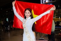 Bạn bè tiễn Đoàn Hồng Trang lên đường dự thi Miss Global 2022