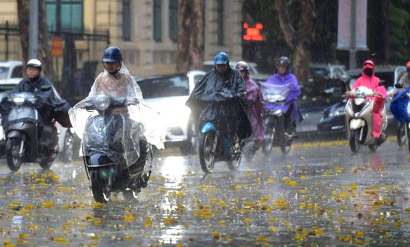 Dự báo thời tiết các tỉnh/thành phía Bắc đêm nay và ngày mai có mưa vừa, mưa to, có nơi mưa rất to và rải rác có dông.  Thủ đô Hà Nội đêm và sáng có mưa to. (Nguồn: Nhân dân)