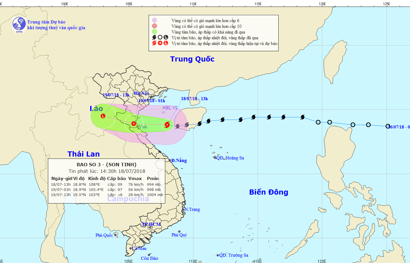 Tối nay, bão số 3 giật cấp 10 vào đất liền từ Thái Bình đến Quảng Bình
