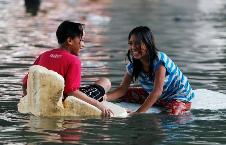 Bão Sơn Tinh gây ngập lụt trên diện rộng tại Philippines