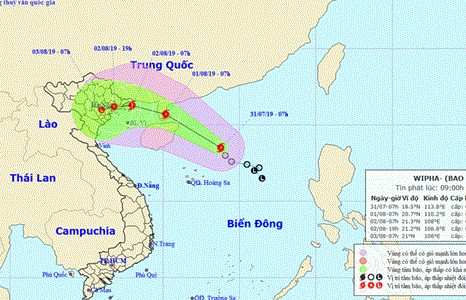 Áp thấp nhiệt đới trên Biển Đông đã mạnh lên thành cơn bão số 3