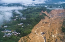 Trung Quốc: Sạt lở đất chặn sông tại tỉnh Hồ Bắc, gây nguy cơ lũ lụt