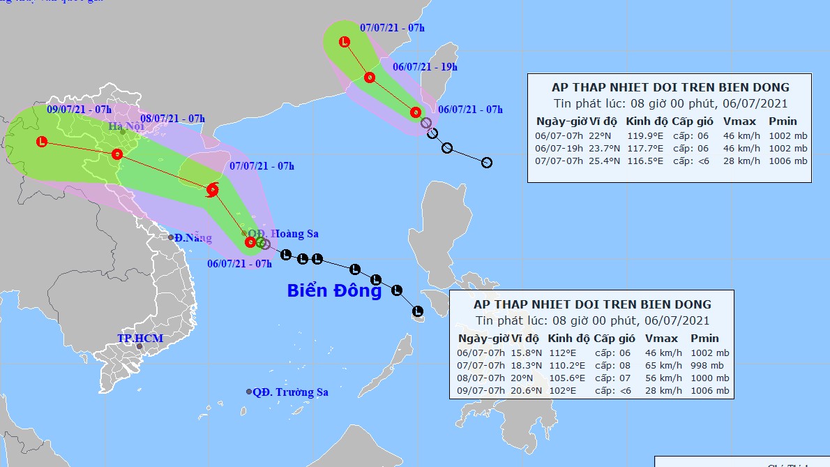 Tin áp thấp nhiệt đới trên Biển Đông sắp mạnh lên thành bão trong khoảng 24h tới