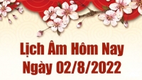 Lịch âm 2/8, âm lịch hôm nay Thứ Ba ngày 2/8/2022 tốt hay xấu? Lịch vạn niên 2/8/2022