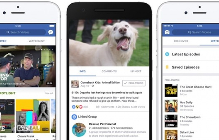 Dịch vụ video trực tuyến Facebook Watch chính thức phát hành toàn cầu