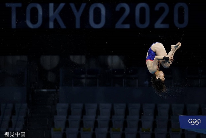 Những khoảnh khắc ngoạn mục của VĐV nhảy cầu Olympic Tokyo