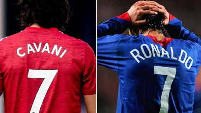 Man Utd: Dự đoán Ronaldo sẽ mặc áo số 7 huyền thoại, Cavani có vui lòng nhường lại?