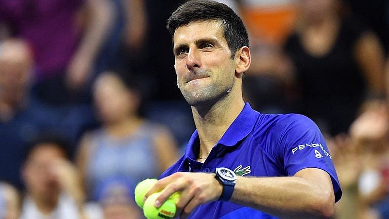 Tay vợt Novak Djokovic trong một giải đấu quần vợt. (Nguồn: Sky Sports)