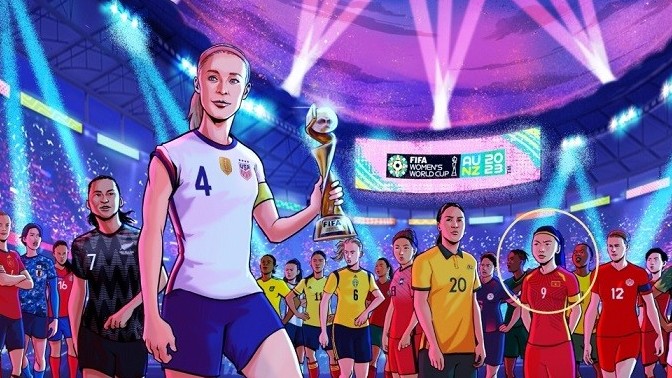 Cầu thủ Huỳnh Như vinh dự hiện diện trên poster VCK World Cup nữ 2023