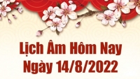 Lịch âm 14/8, âm lịch hôm nay Chủ Nhật ngày 14/8/2022 tốt hay xấu? Lịch vạn niên 14/8/2022