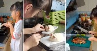 Trung Quốc: Cô bé 9 tuổi dành 2 tháng nghỉ Hè để nấu cơm cho gia đình