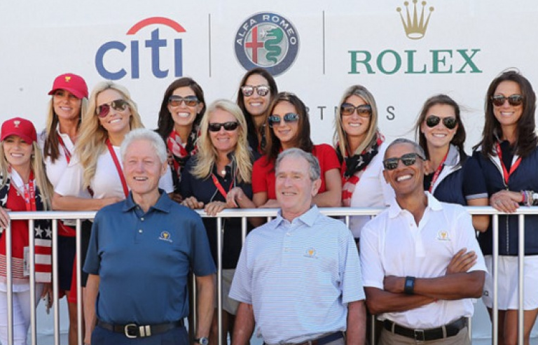 Các cựu Tổng thống Mỹ "tưng bừng" trong giải golf ở New Jersey
