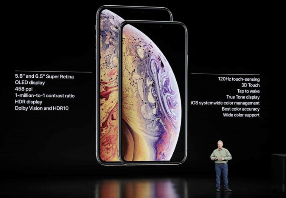 apple chinh thuc ra mat bo doi iphone xs va xs max 65 inch