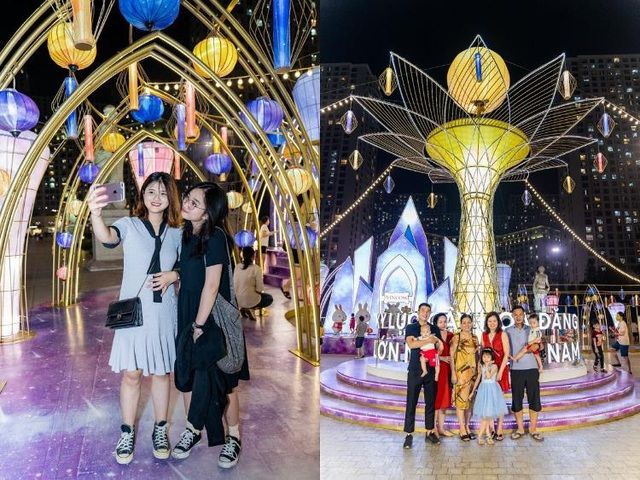 Cây đèn lồng hoa đăng lập kỷ lục Việt Nam về độ... khổng lồ