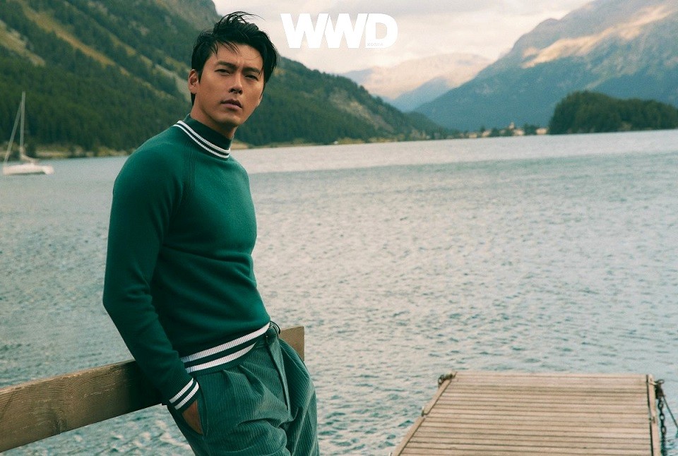 Hyun Bin nam tính khi làm mẫu ảnh cho tạp chí WWD, Hàn Quốc. Bộ hình được thực hiện tại thị trấn St. Moritz, Thụy Sĩ, cũng chính là nơi ghi hình một số cảnh phim 'Hạ cánh nơi anh'.