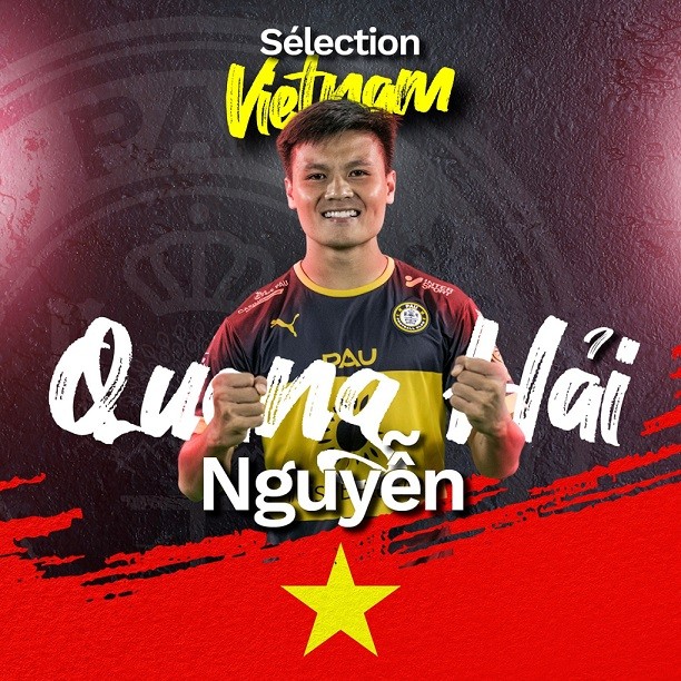 CLB Pau FC chúc mừng Quang Hải được triệu tập đội tuyển Việt Nam