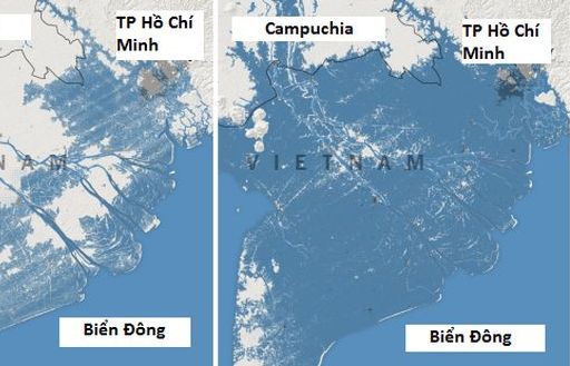 Nghiên cứu cảnh báo nguy cơ phía Nam Việt Nam ngập nước vào năm 2050