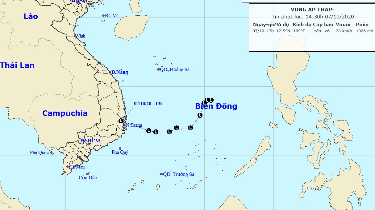 Dự báo thời tiết: Tin về vùng áp thấp trên Biển Đông và cảnh báo mưa rất lớn kéo dài ở Trung Bộ