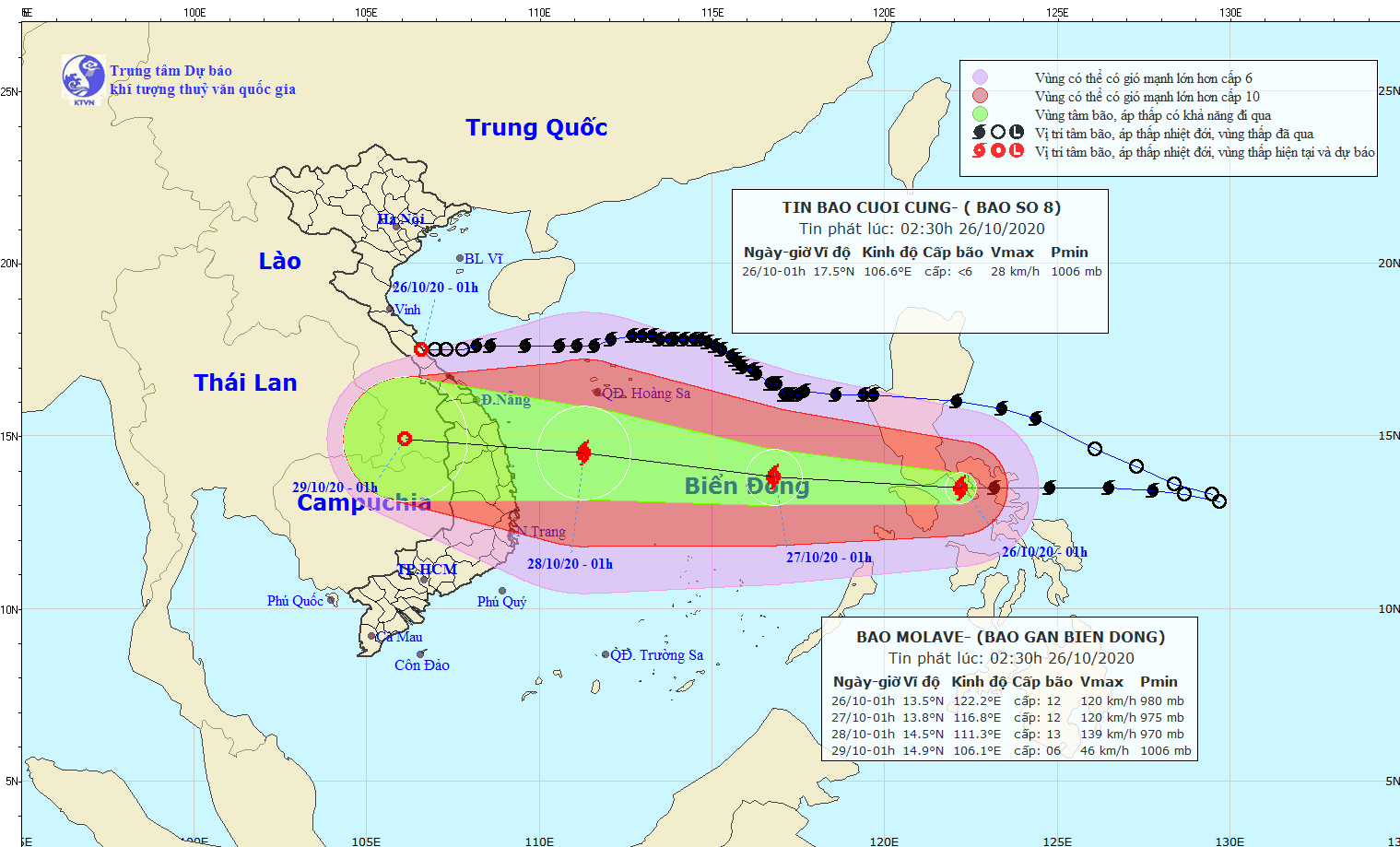 Dự báo thời tiết: Tin cuối cùng về cơn bão số 8, bão mới Molave đi vào Biển Đông