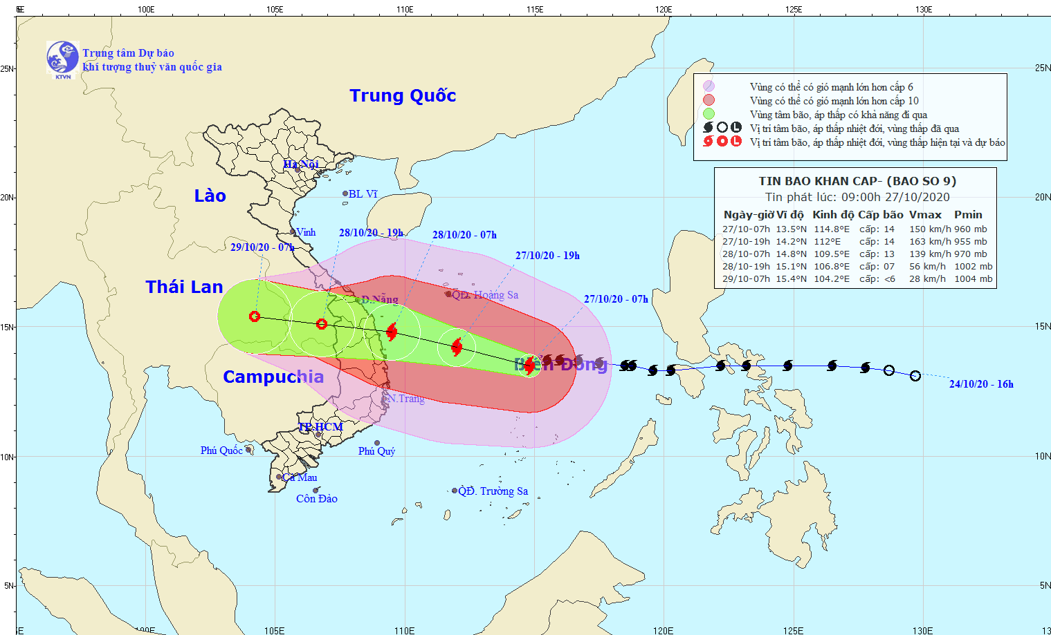 du bao thoi tiet 3 ngay toi 27 2910