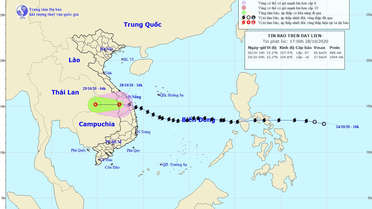 Dự báo thời tiết: Bão số 9 suy yếu thành áp thấp nhiệt đới, khu vực Nghệ An đến Quảng Bình mưa rất to