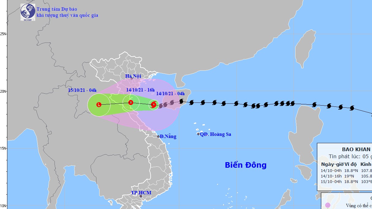 Tin bão khẩn cấp: Sức gió mạnh nhất vùng gần tâm bão số 8 mạnh cấp 8 (60-75km/giờ), giật cấp 11