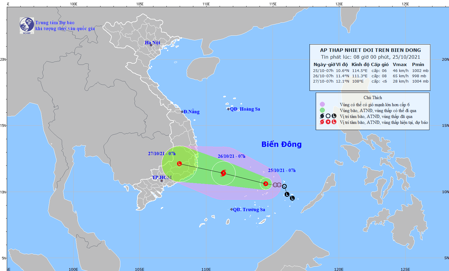 Áp thấp nhiệt đới trên Biển Đông có khả năng mạnh thành bão