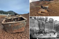 Mỹ: Hạn hán nghiêm trọng, lòng hồ trơ cạn lộ xác con tàu từ thời Thế chiến thứ 2