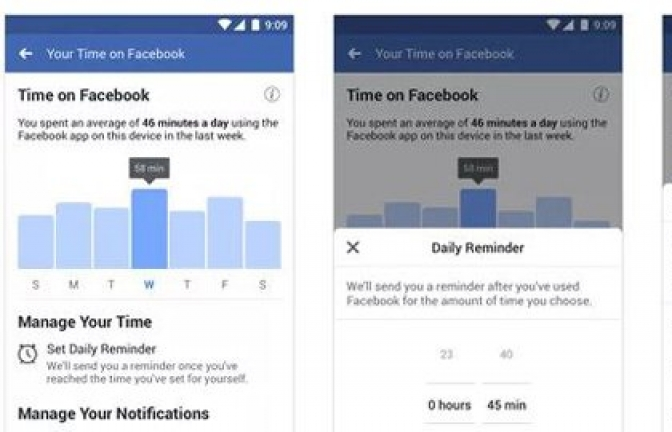 Facebook tung tính năng giúp theo dõi thời gian dùng mạng xã hội