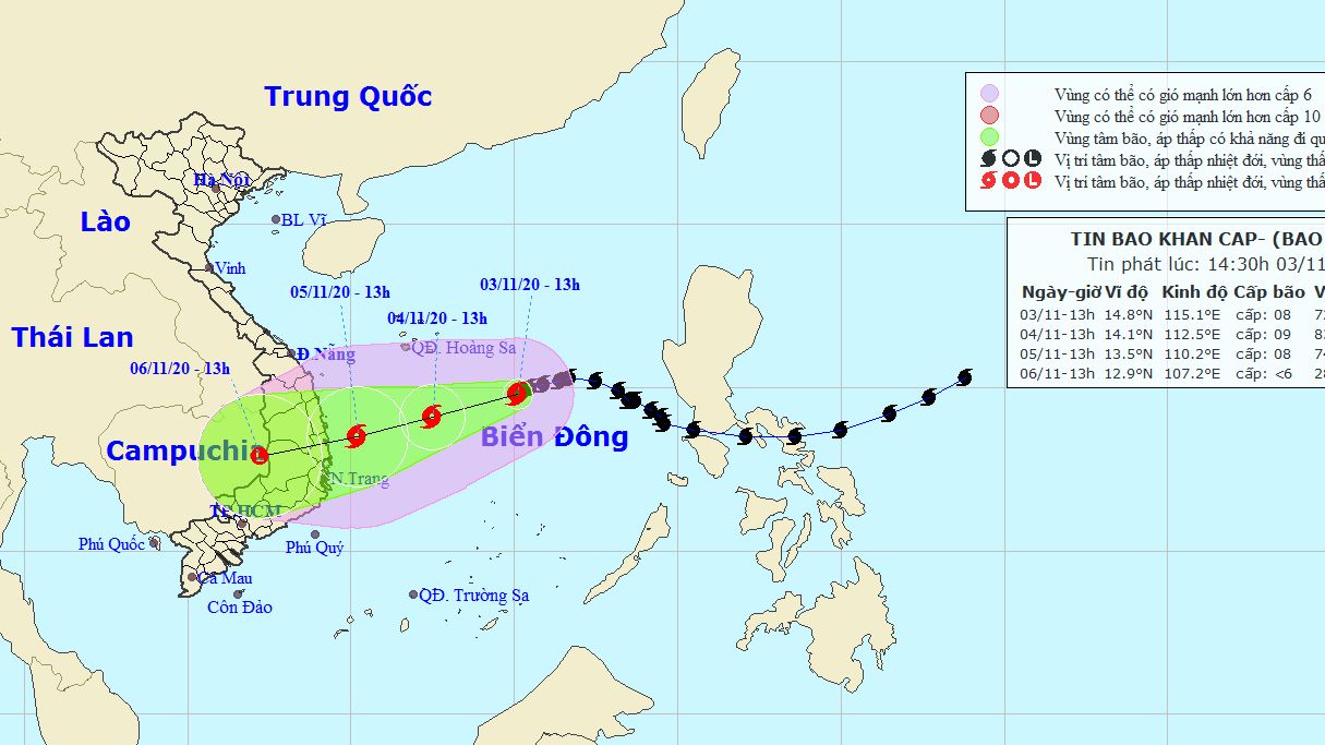 Dự báo thời tiết: Tin bão khẩn cấp, bão số 10 tạo gió mạnh, vùng nguy hiểm trên biển và mưa lớn ở Trung Bộ, Tây Nguyên