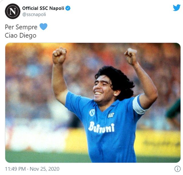 Thế giới bóng đá dành lời tri ân đến Maradona