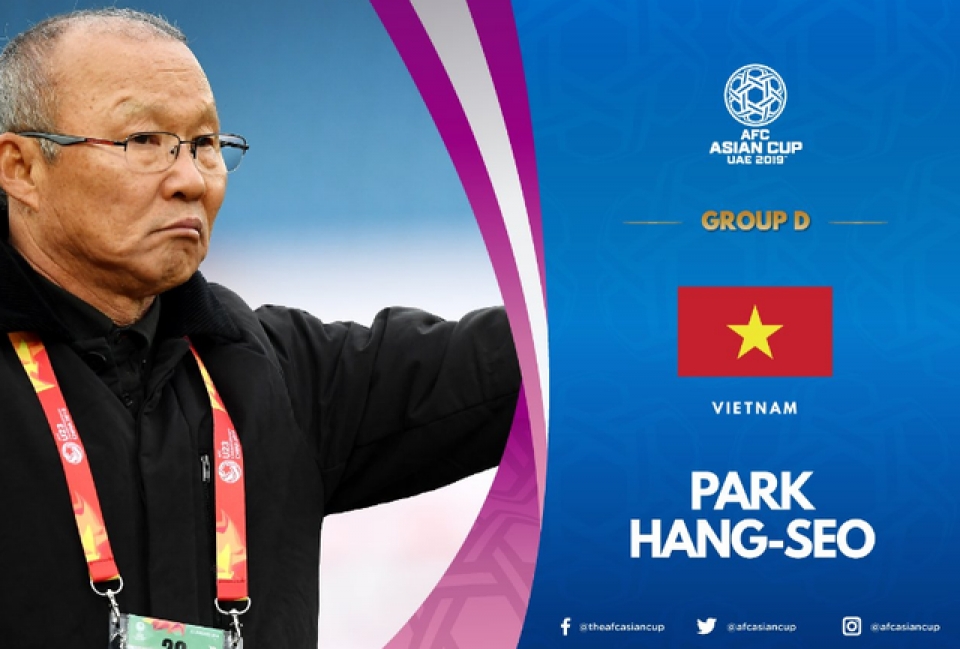 truyen thong cho asian cup 2019 afc nham ten cua hlv park hang seo