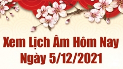 Lịch âm 5/12, Xem âm lịch hôm nay Chủ Nhật ngày 5/12/2021 tốt hay xấu?