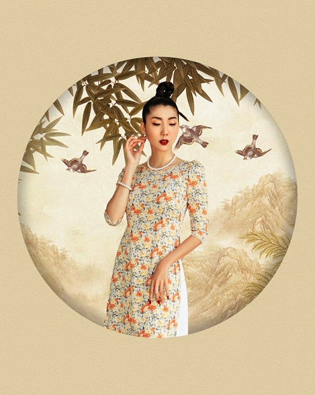 Cựu siêu mẫu Ngọc Quyên gửi nỗi nhớ quê nhà vào bộ trang phục áo dài Xuân cách điệu