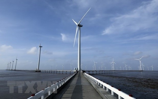 Turbines of the Bac Lieu wind power plant in Bac Lieu province. (Photo: VNA)