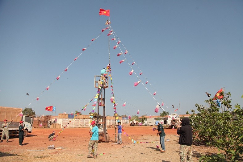 Dựng cây Nêu đón Tết Nhâm Dần tại Nam Sudan