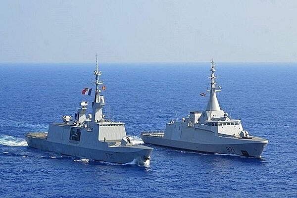 Lực lượng hải quân Ai Cập và Tây Ban Nha đã tổ chức các cuộc tập trận chung ở Biển Đỏ. (Nguồn: THX)
