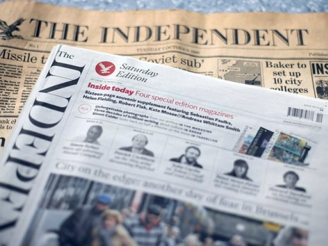 The Independent phát hành số báo in cuối cùng