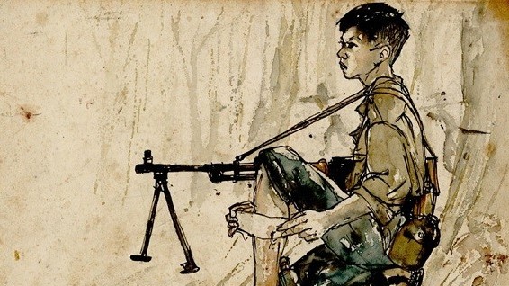 Chiêm ngưỡng những bức ký họa về kháng chiến miền Nam