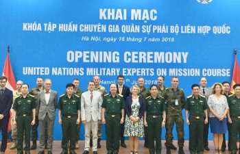 Khai mạc Khóa tập huấn Chuyên gia Quân sự Phái bộ LHQ tại Việt Nam